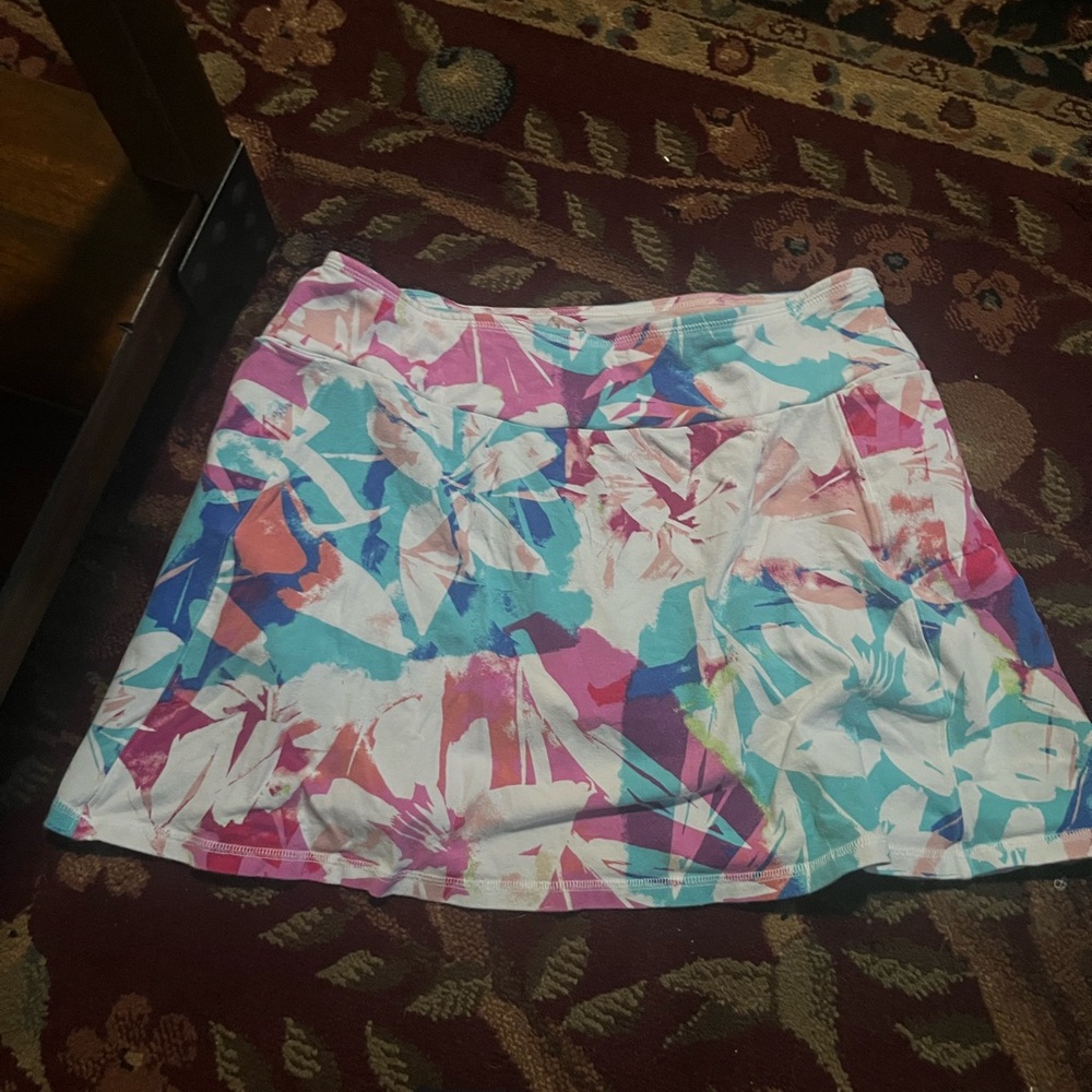 Set of 3 Talbots Multicolor Abstract Skorts